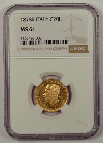 1878 italy lire gold for - lire,